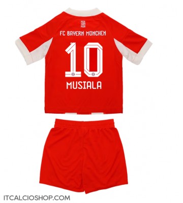 Bayern Munich Jamal Musiala #10 Prima Maglia Bambino 2025-26 Manica Corta (+ Pantaloni corti)